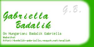 gabriella badalik business card